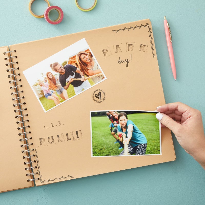 Paper Junkie Spiral Bound Scrapbook Album - 12 x 12 In, Kraft Hardcover, 40 Sheets (80 Pages) - Blank Kraft Paper Pages Lay-Flat for Drawing & Writing - Scrapbook Journal - Image 2